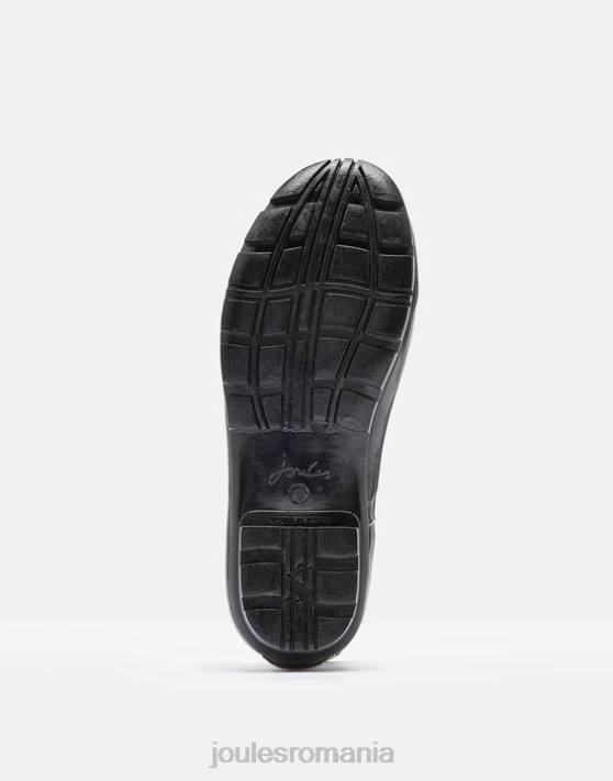 Joules femeilor cizme de ploaie lucioase cu înălțime scurtă 48DH150 încălţăminte negru adevărat | Joules bags