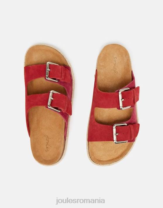 Joules femeilor glisori cu cataramă lucinda din piele intoarsa 48DH143 încălţăminte multi roz | Joules cizme