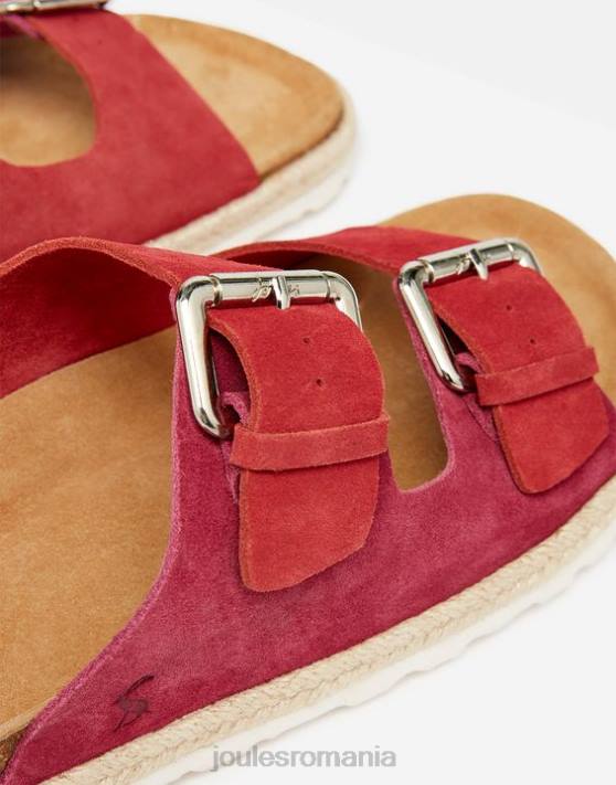 Joules femeilor glisori cu cataramă lucinda din piele intoarsa 48DH143 încălţăminte multi roz | Joules cizme