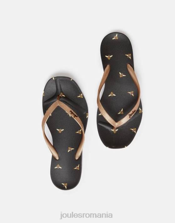 Joules femeilor șlapi sunvale 48DH151 încălţăminte albină neagră | Joules Romania