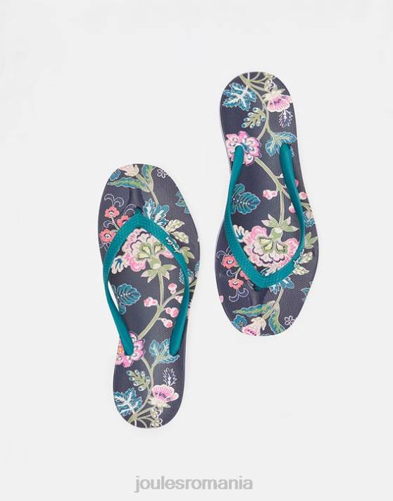 Joules femeilor șlapi sunvale 48DH154 încălţăminte floral bleumarin | Joules Romania