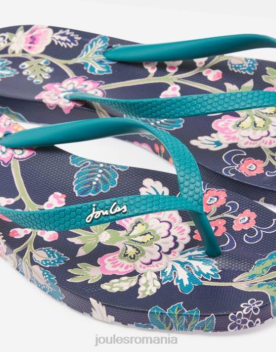 Joules femeilor șlapi sunvale 48DH154 încălţăminte floral bleumarin | Joules Romania