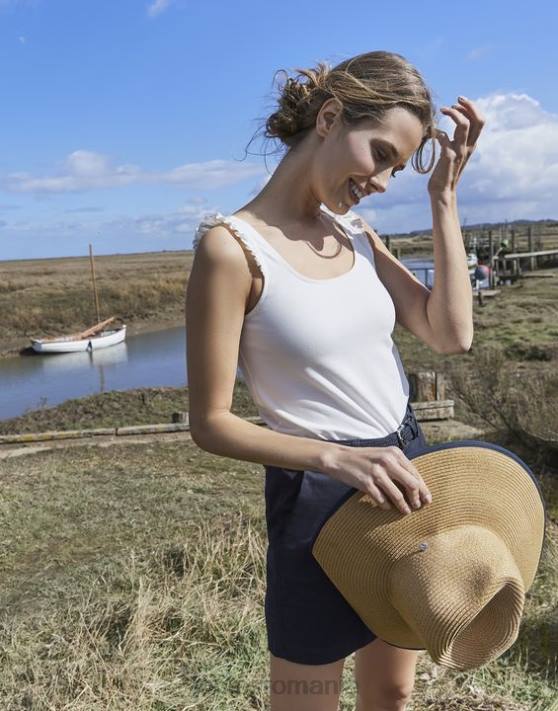 Joules femeilor rezervor claire frill 48DH130 îmbrăcăminte cremă | Joules Romania