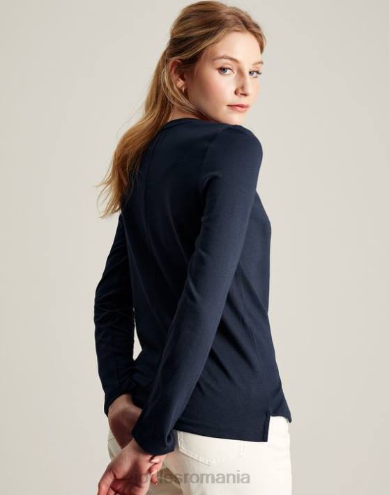 Joules femeilor top cu mânecă lungă Holly Crew 48DH36 îmbrăcăminte marina franceză | Joules bags