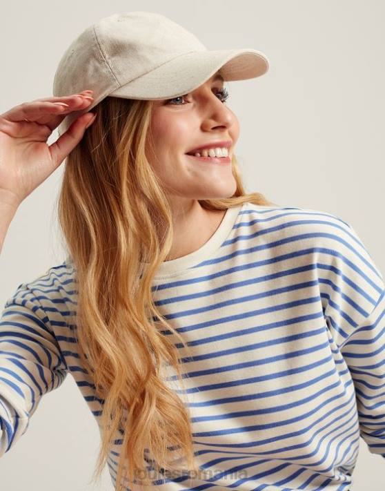 Joules femeilor top cu mânecă lungă esther cu umăr căzut 48DH34 îmbrăcăminte dungă albastră | Joules Romania