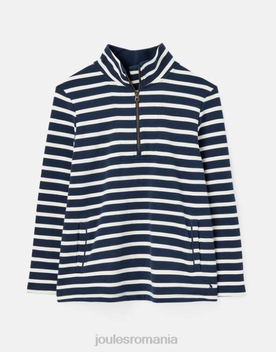 Joules femeilor hanorac cu dungi pip 48DH27 îmbrăcăminte dungă crem bleumarin | Joules bags