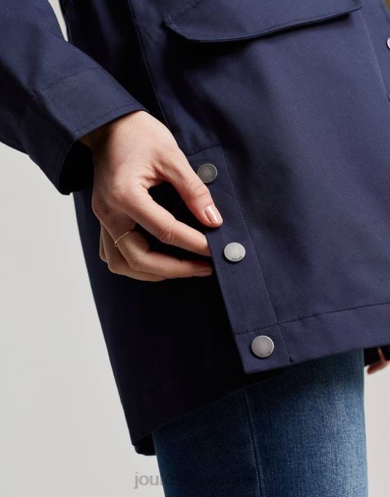 Joules femeilor haină de ploaie Padstow 48DH8 îmbrăcăminte marina franceză | Joules cizme