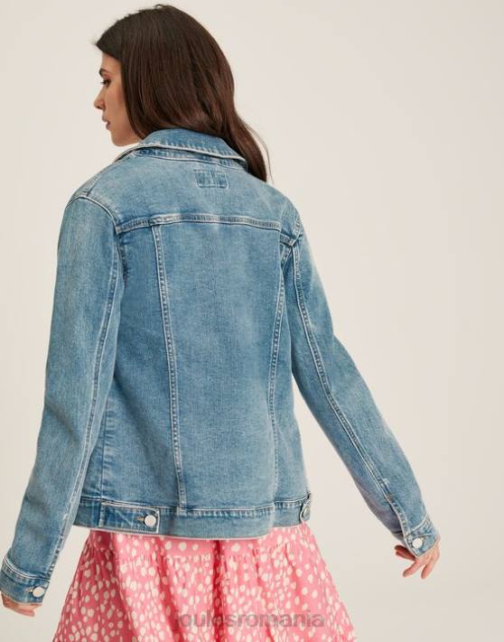 Joules femeilor jachetă de denim relaxată Arkley 48DH24 îmbrăcăminte albastru deschis | Joules bags
