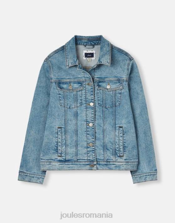 Joules femeilor jachetă de denim relaxată Arkley 48DH24 îmbrăcăminte albastru deschis | Joules bags
