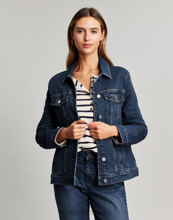 Joules femeilor jachetă de denim relaxată Arkley 48DH57 îmbrăcăminte indigo | Joules bags