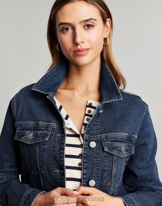 Joules femeilor jachetă de denim relaxată Arkley 48DH57 îmbrăcăminte indigo | Joules bags