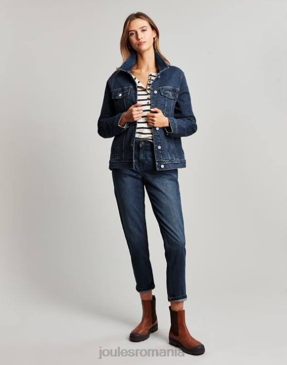 Joules femeilor jachetă de denim relaxată Arkley 48DH57 îmbrăcăminte indigo | Joules bags