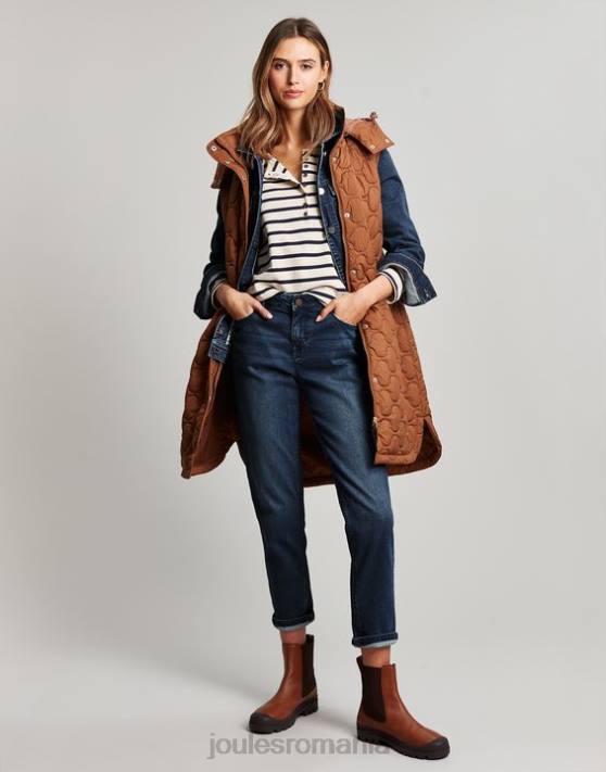 Joules femeilor jachetă de denim relaxată Arkley 48DH57 îmbrăcăminte indigo | Joules bags