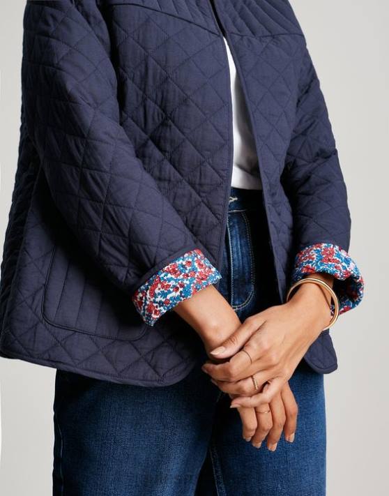 Joules femeilor jachetă matlasată 48DH136 îmbrăcăminte indigo | Joules Romania