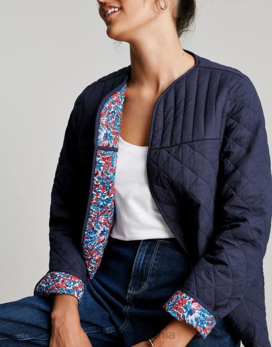 Joules femeilor jachetă matlasată 48DH136 îmbrăcăminte indigo | Joules Romania