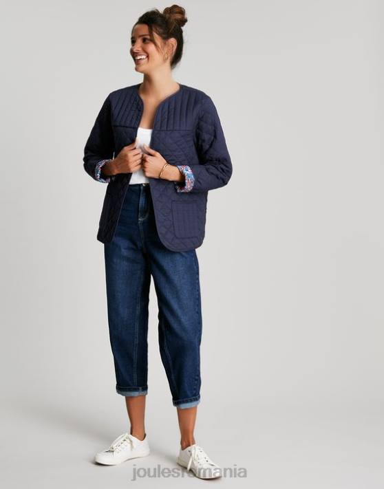 Joules femeilor jachetă matlasată 48DH136 îmbrăcăminte indigo | Joules Romania