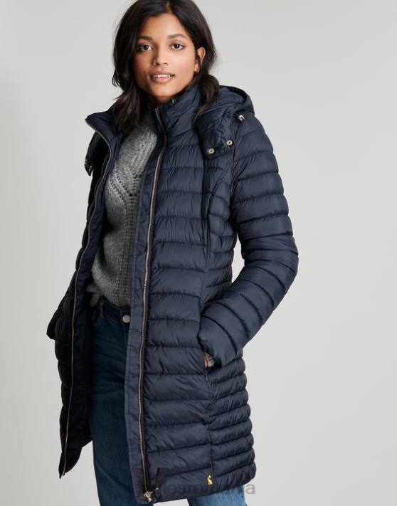 Joules femeilor palton lung canterbury 48DH95 îmbrăcăminte marina marina | Joules cizme
