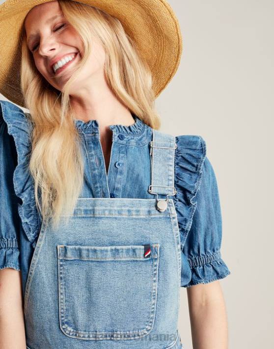 Joules femeilor salopete cu picioare drepte 48DH61 îmbrăcăminte indigo deschis | Joules Romania