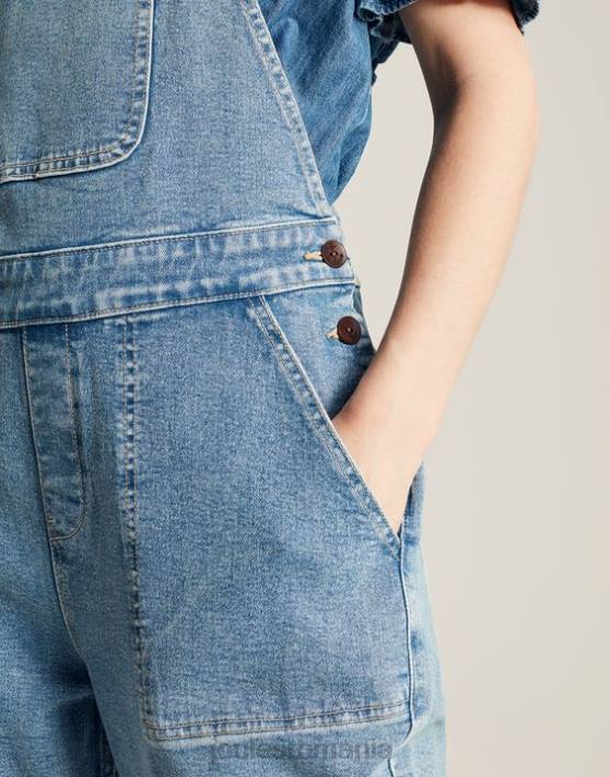 Joules femeilor salopete cu picioare drepte 48DH61 îmbrăcăminte indigo deschis | Joules Romania