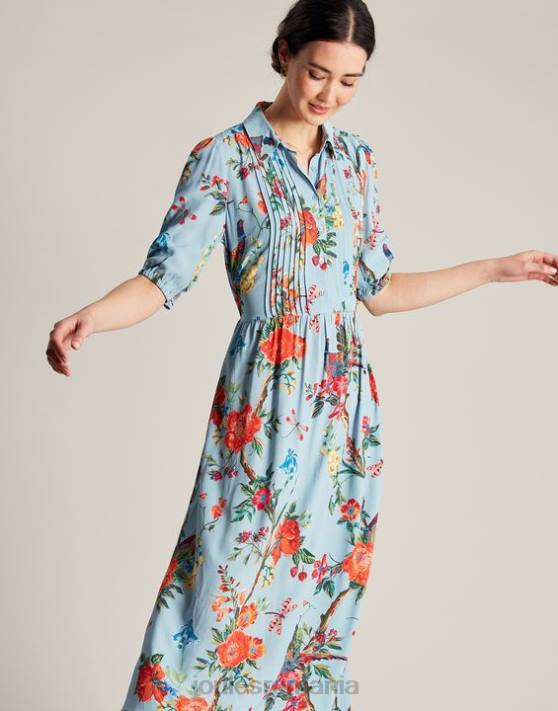 Joules femeilor rochie cămașă de culoare chihlimbar 48DH12 îmbrăcăminte albastru floral | Joules bags