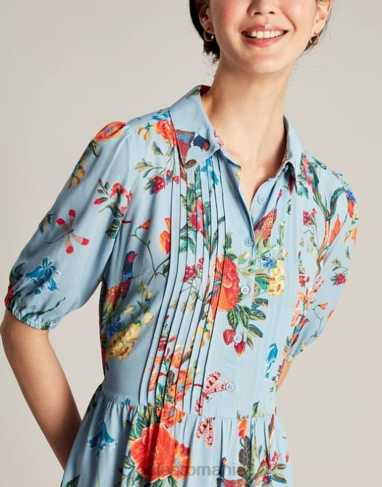 Joules femeilor rochie cămașă de culoare chihlimbar 48DH12 îmbrăcăminte albastru floral | Joules bags