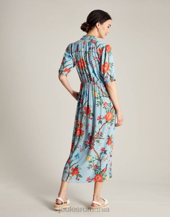 Joules femeilor rochie cămașă de culoare chihlimbar 48DH12 îmbrăcăminte albastru floral | Joules bags