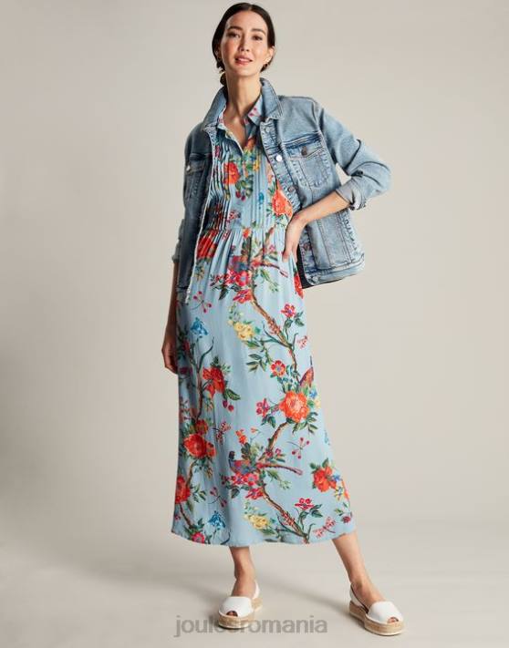 Joules femeilor rochie cămașă de culoare chihlimbar 48DH12 îmbrăcăminte albastru floral | Joules bags