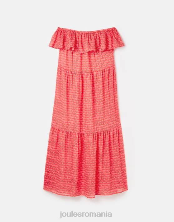 Joules femeilor rochie de plajă fern 48DH91 îmbrăcăminte roz floral | Joules Romania