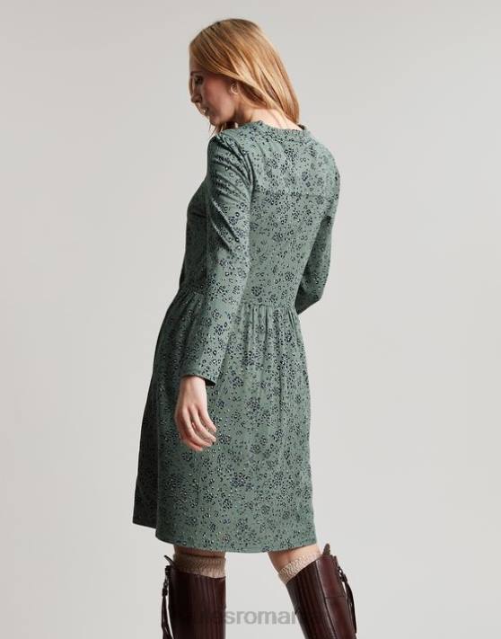 Joules femeilor rochie din jerse aurora cu fermoar 48DH19 îmbrăcăminte leopard de dafin | Joules Romania