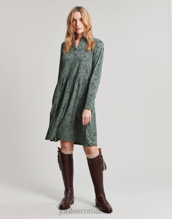 Joules femeilor rochie din jerse aurora cu fermoar 48DH19 îmbrăcăminte leopard de dafin | Joules Romania