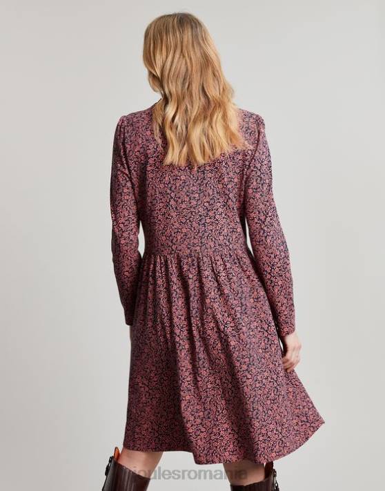 Joules femeilor rochie din jerse aurora cu fermoar 48DH38 îmbrăcăminte trandafir ditsy | Joules cizme