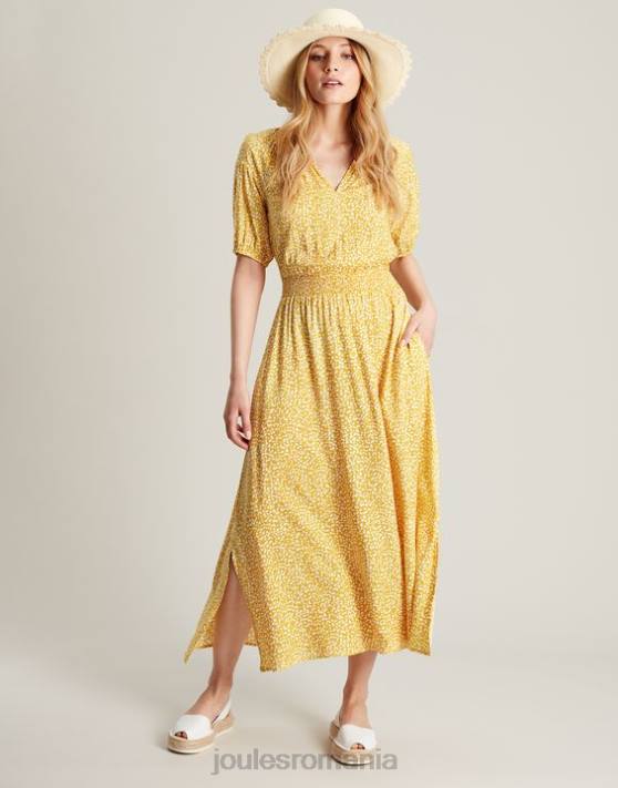 Joules femeilor rochie rochelle 48DH43 îmbrăcăminte pată galbenă | Joules Romania