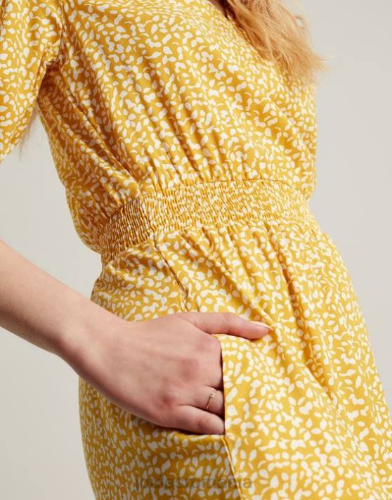 Joules femeilor rochie rochelle 48DH43 îmbrăcăminte pată galbenă | Joules Romania