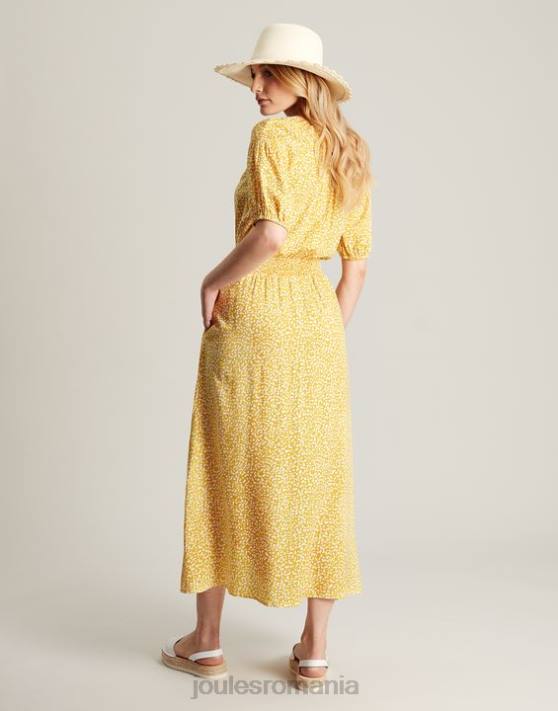 Joules femeilor rochie rochelle 48DH43 îmbrăcăminte pată galbenă | Joules Romania