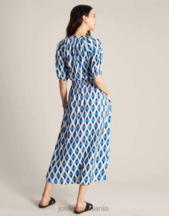 Joules femeilor rochie rochelle 48DH48 îmbrăcăminte ikat albastru | Joules bags