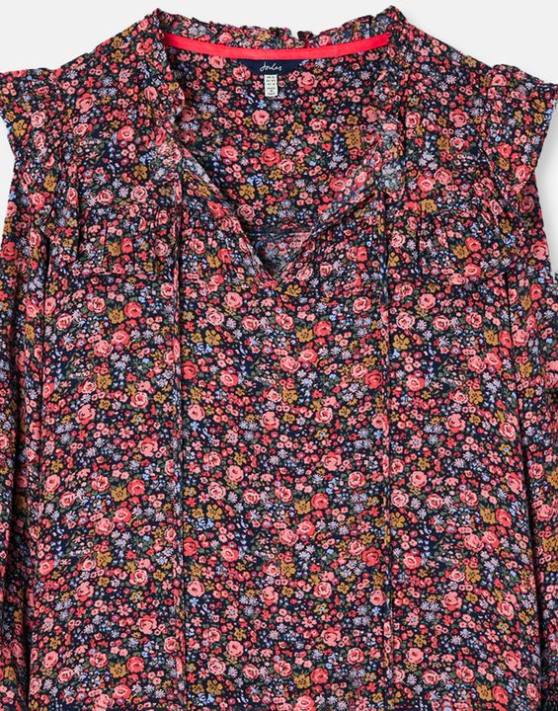 Joules femeilor tunică cu etaje cu volan cu gaura cheii rubin 48DH30 îmbrăcăminte marine posey | Joules bags