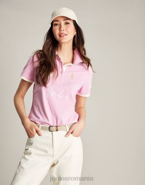 Joules femeilor tricou polo beaufort 48DH72 îmbrăcăminte roz deschis | Joules bags