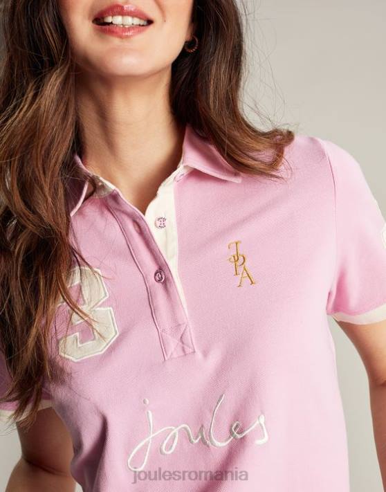 Joules femeilor tricou polo beaufort 48DH72 îmbrăcăminte roz deschis | Joules bags