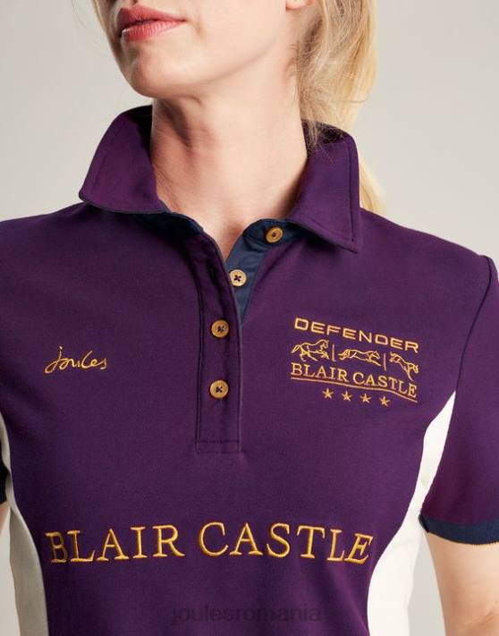 Joules femeilor tricou polo blair 48DH127 îmbrăcăminte boabe violete | Joules Romania