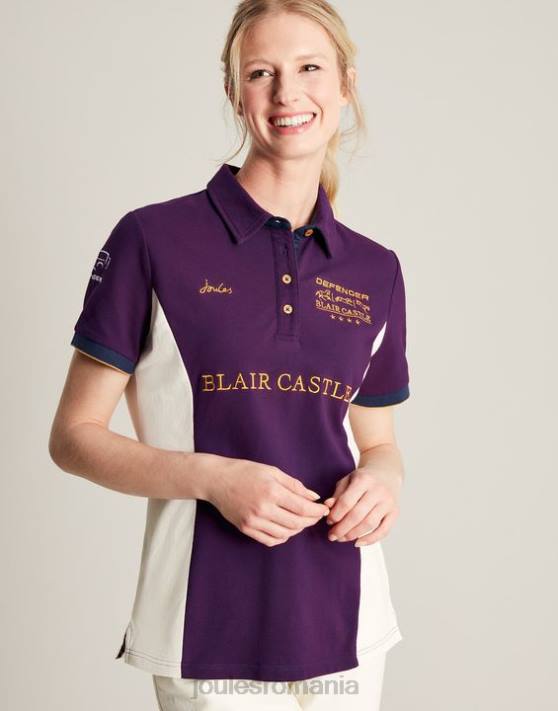 Joules femeilor tricou polo blair 48DH127 îmbrăcăminte boabe violete | Joules Romania