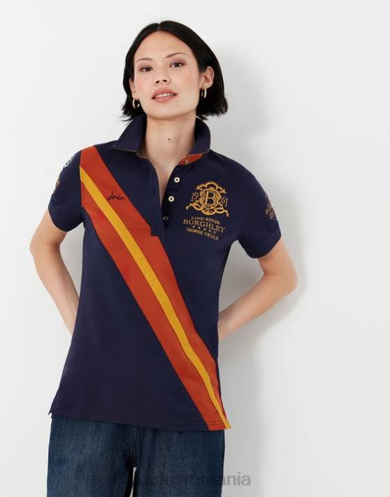 Joules femeilor tricou polo burghley 2022 48DH135 îmbrăcăminte marina franceză | Joules bags