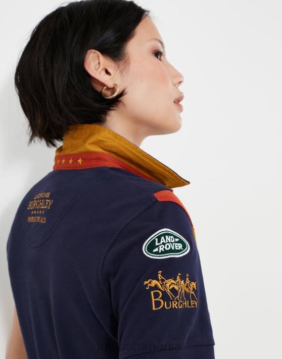 Joules femeilor tricou polo burghley 2022 48DH135 îmbrăcăminte marina franceză | Joules bags