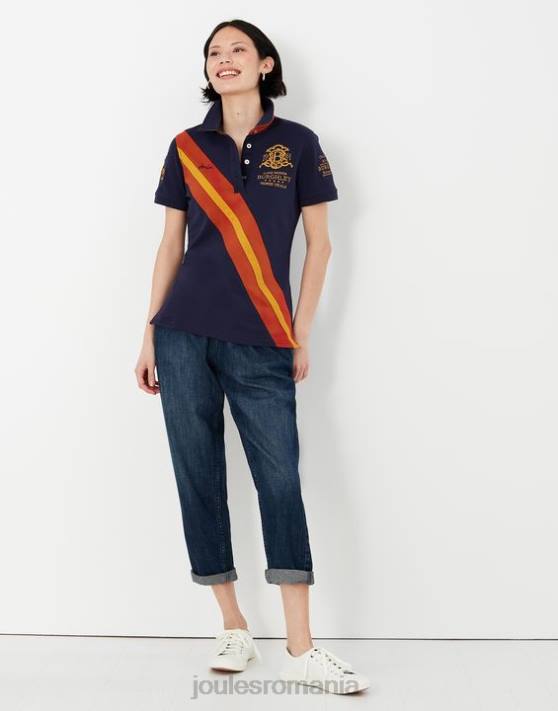 Joules femeilor tricou polo burghley 2022 48DH135 îmbrăcăminte marina franceză | Joules bags