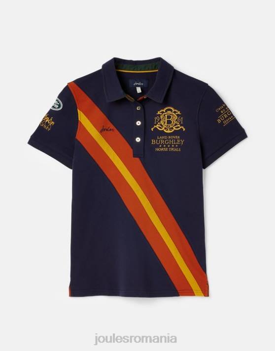 Joules femeilor tricou polo burghley 2022 48DH135 îmbrăcăminte marina franceză | Joules bags
