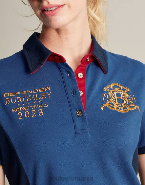 Joules femeilor tricou polo burghley 48DH114 îmbrăcăminte albastru închis | Joules bags