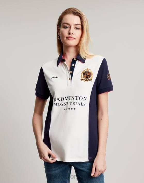Joules femeilor tricou polo împodobit badminton 48DH75 îmbrăcăminte cremă | Joules bags