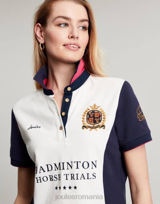 Joules femeilor tricou polo împodobit badminton 48DH75 îmbrăcăminte cremă | Joules bags