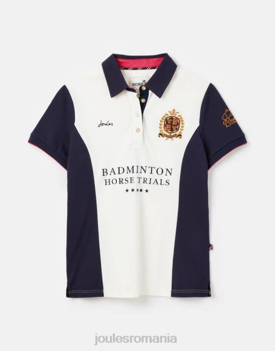 Joules femeilor tricou polo împodobit badminton 48DH75 îmbrăcăminte cremă | Joules bags