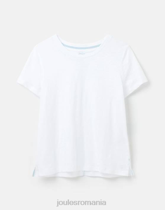Joules femeilor tricou carley solid clasic crew 48DH103 îmbrăcăminte alb strălucitor | Joules Romania