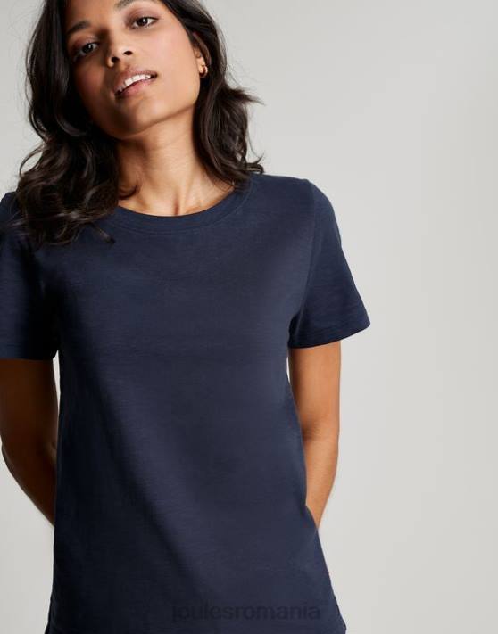 Joules femeilor tricou carley solid clasic crew 48DH76 îmbrăcăminte marina franceză | Joules Romania